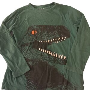Crewcuts Green Dinosaur Long Sleeve Tee